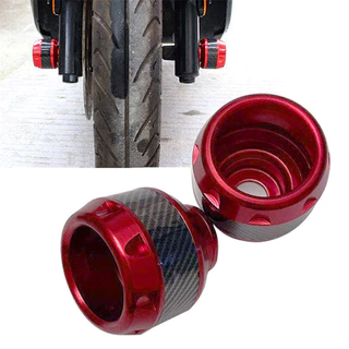 Um Par De Capas De Garfo Dianteiro De Motocicleta De Fibra De Carbono , Almofadas Deslizantes De Quadro Universal , Adequadas Para Motocicletas E Scooters em Oferta na Shopee