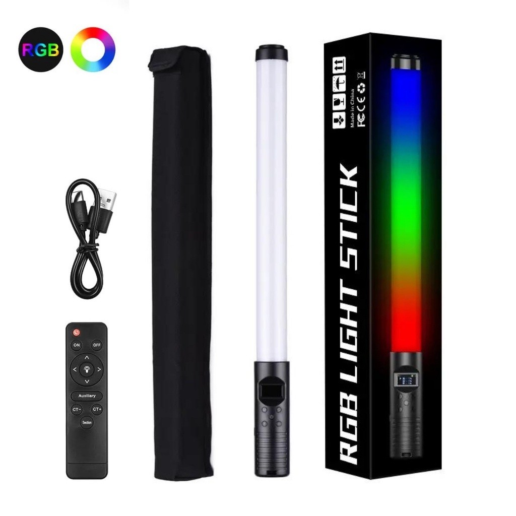 Bastão De Led Iluminação Luz Rgb E Branco Preenchimento Foto Selfie