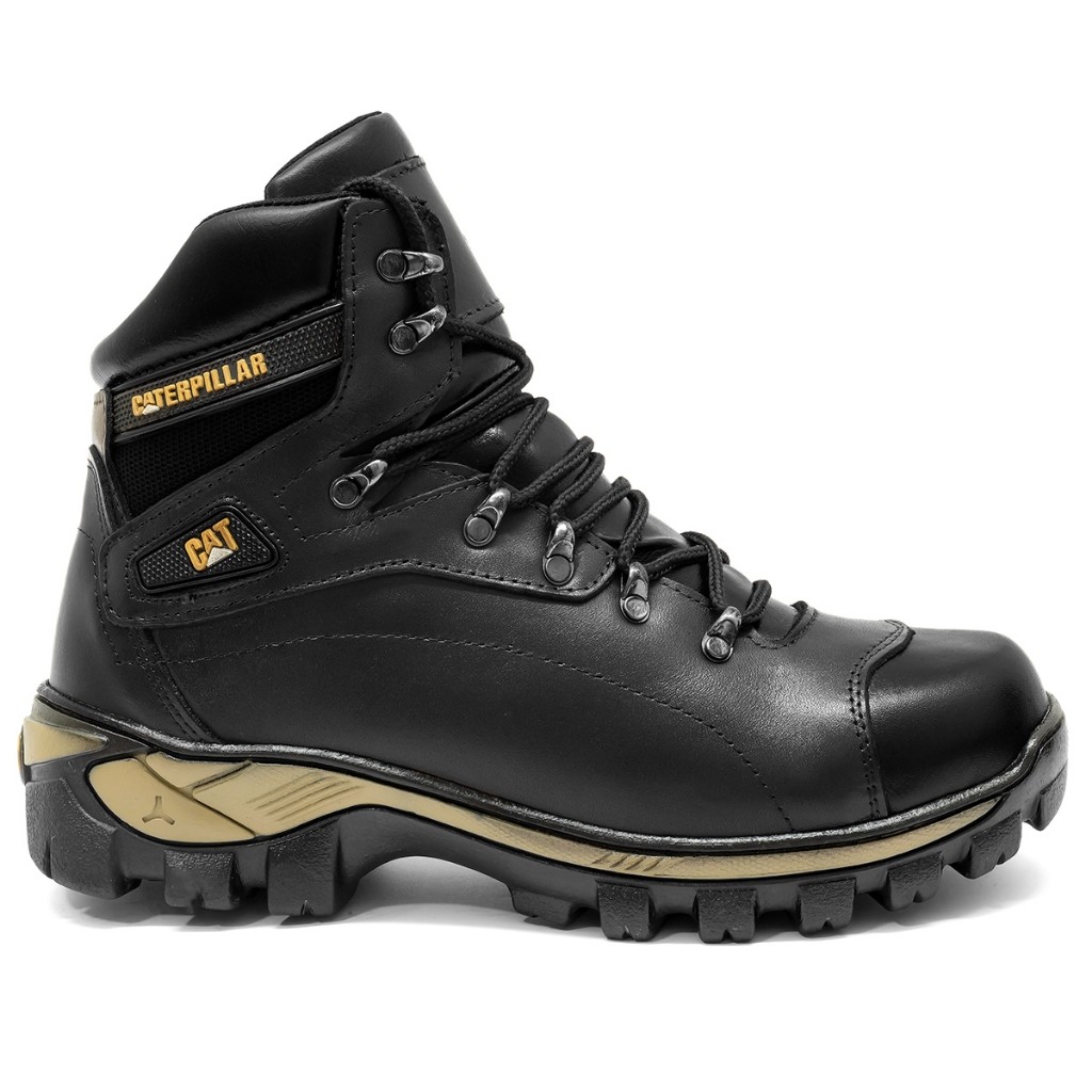 Bota Coturno Botina Caterpillar 100% Couro Promoção Cat | Shopee Brasil