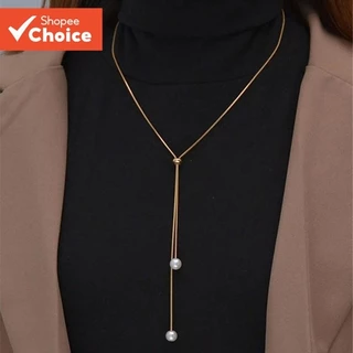 Outono Longo Colar Elegante Imitação De Pérola Pingente Para Mulheres Acessórios De Jóias Elegantes em Oferta na Shopee
