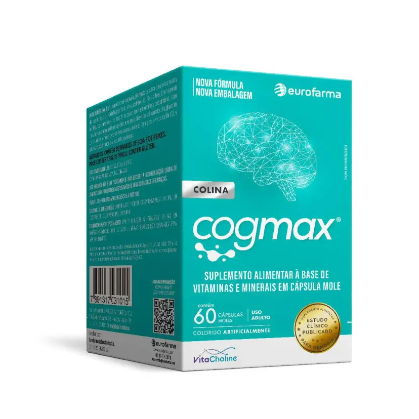 Cogmax 60 Cáps – Suplemento p/ Memória, Foco e Raciocínio | Colina ...