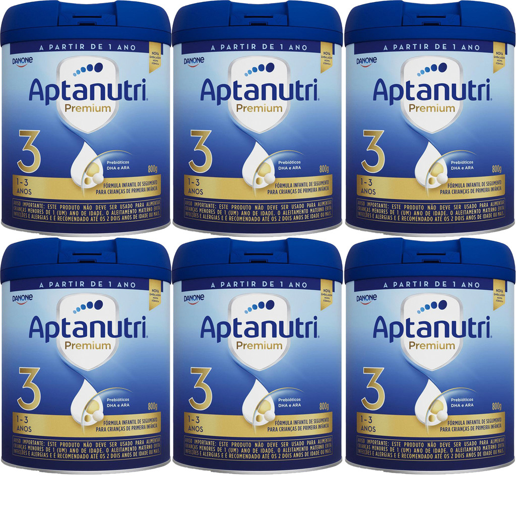 Fórmula Infantil Aptanutri Premium 3 Danone 1 a 3 anos 800g | Shopee Brasil