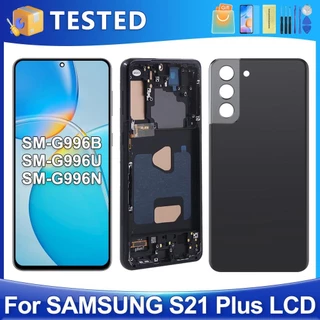 Testado S21 Plus Para Samsung S21 + 5G G996B G996U G996W Display LCD Tela De Toque Digitador Assembléia Substituição