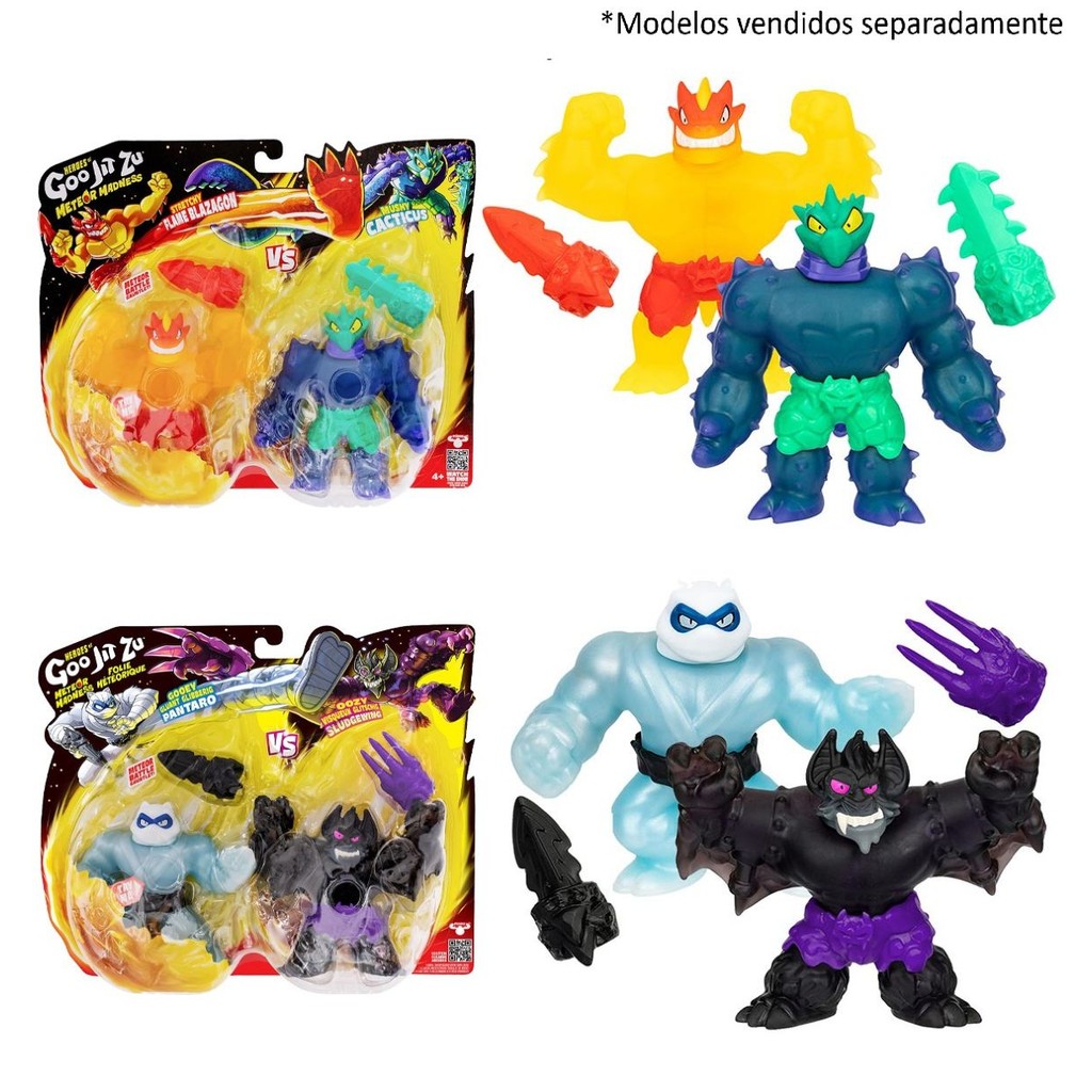 Pack 2 Bonecos Elásticos Heroes of Goo Jit Zu Meteor Madness - 12