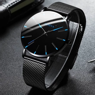 Relógio Masculino Ultrafino De Aço Inoxidável Genebra