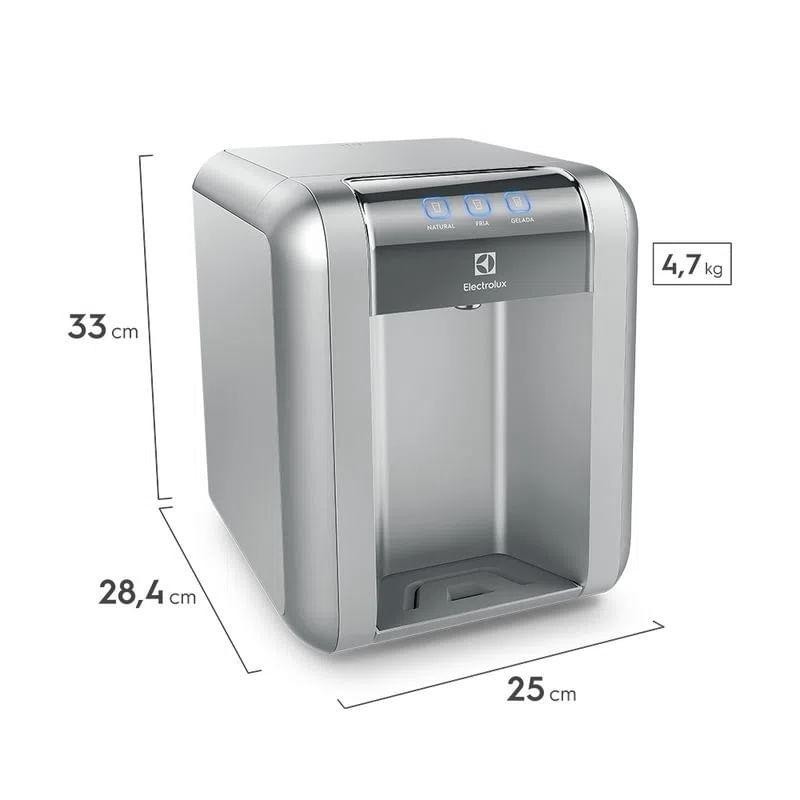 Purificador Eletrônico Compacto Efficient Painel Digital Bivolt Cinza (PE11X)