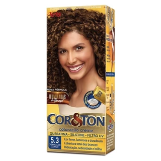 Tintura Cor&Ton 5.3 Castanho Claro Dourado 50g em Oferta na Shopee