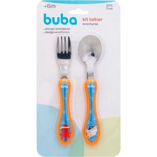 Conjunto Talheres Aventuras Colher E Garfo Pirata 16968 Buba