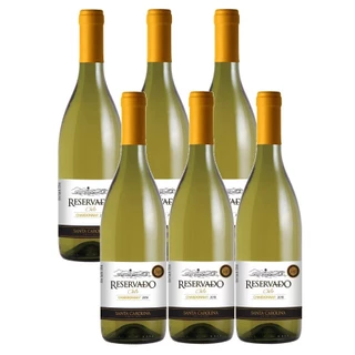 kit 6 Vinho Santa Carolina Reservado Chardonnay 750ml
