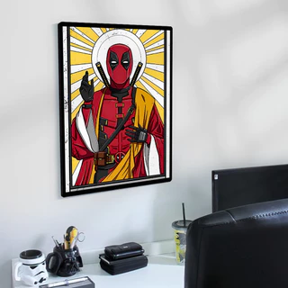 Quadro Decorativo Deadpool Mdf 27x20cm