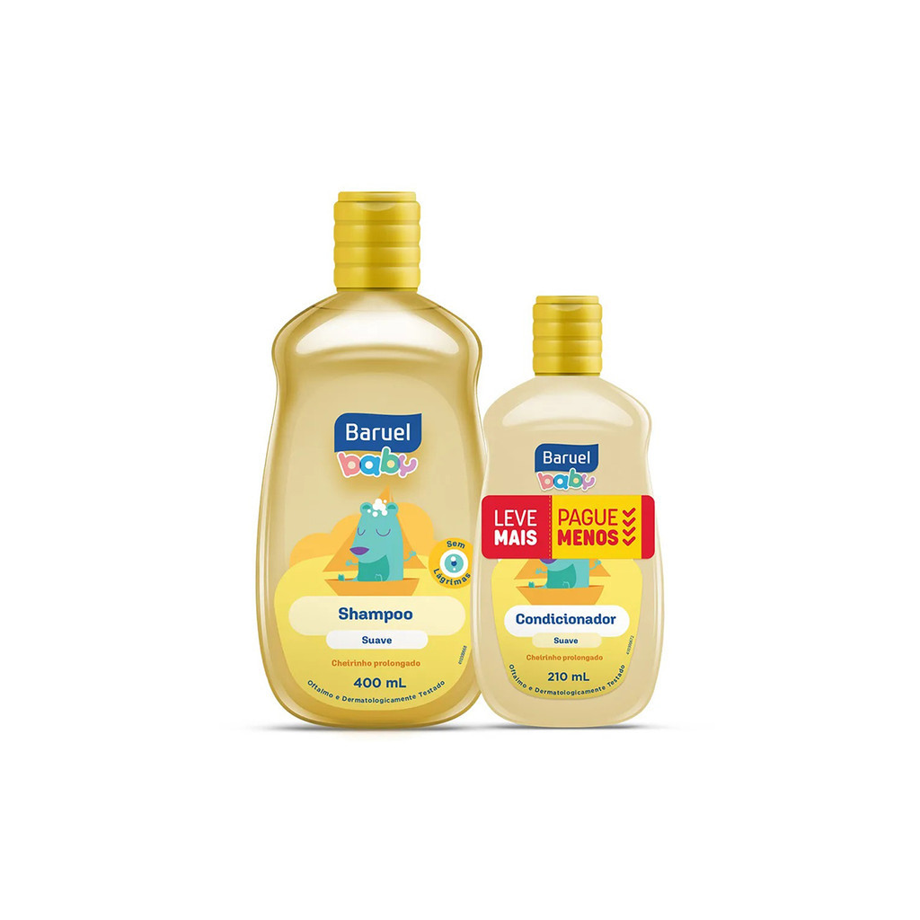 Kit Shampoo Suave 400ml E Condicionador Suave 210ml Baby Cheirinho