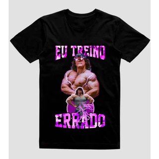 Camiseta Premium Camisa - Tradicional Eu Treino Errado Sam Sulek Academia Novo! Streetwear Lançamento 2024 Envio Imediato Fox
