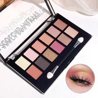Paleta de Sombra de Doze Cores Paleta Grande Paleta Multicolor ins Shimmer Puré de Batata Matte Beginner Cross-Border European American Eyesha