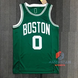 Boston Celtics 0 Jayson Tatum Green Swingman Basketball Jersey City Edição