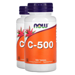 Kit 2x Vitamina C e Rosa Mosqueta Now Foods 100tabs Importado/Made in Usa