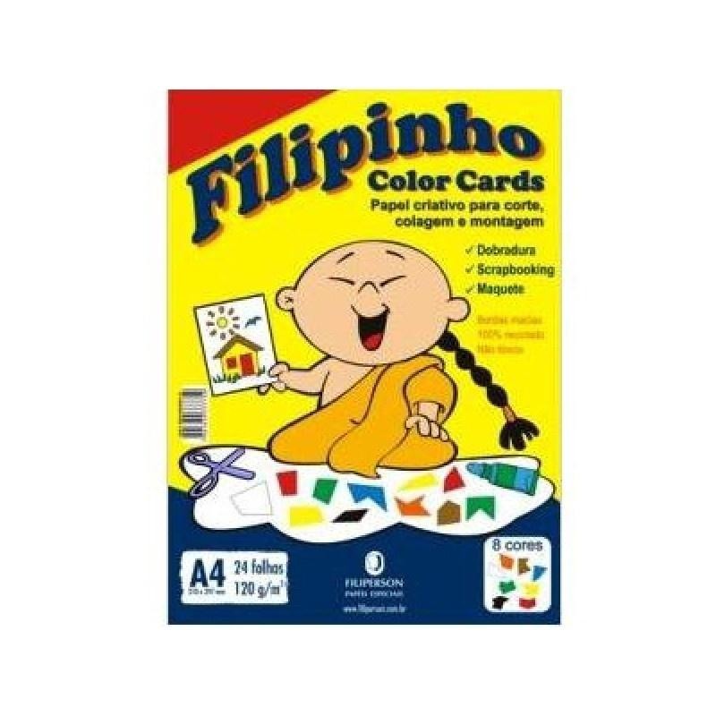 BLOCO FILIPINHO COLOR CARDS A4 120G 24 FOLHAS - 1775 | Shopee Brasil