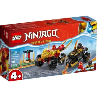 LEGO Ninjago - Batalha de Carro e Moto de Kai e Ras - 103 Peças - 71789