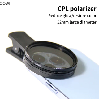 qo 37MM/52MM CPL Filtro Câmera Circular Acessórios Preto Universal Com Clip Portátil Telefone Profissional Polarizador Lente De Grande Ângulo br