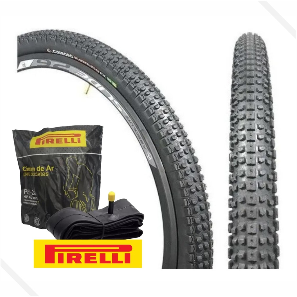 Pneu Aro 29x2.10 Bike Parrudo Fox Cinborg + 1 Camara de Ar 29 Bico