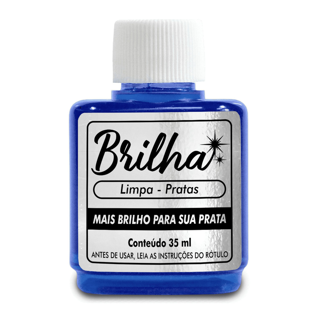Limpa Pratas Brilha 35ml - Liquido para Limpar Prata