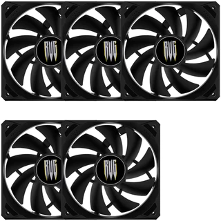 Kit 5 Fan Cooler 120mm Ventoinha Pc Preto Gabinete Silencioso