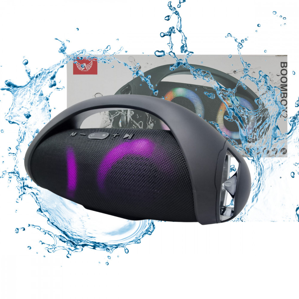 Caixa de Som Portátil BoomBox 2 Black com LED RGB e Bluetooth Wireless ...
