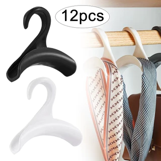 12 Pçs Saco Cabide Gancho Bolsa Chapéu Cachecol Rack De Armazenamento Guarda-Roupa Mochila Titular