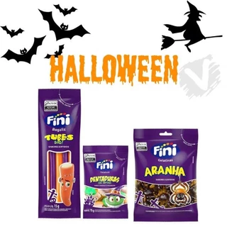 Bala de Gelatina Fini Halloween FINI BOO Sabores
