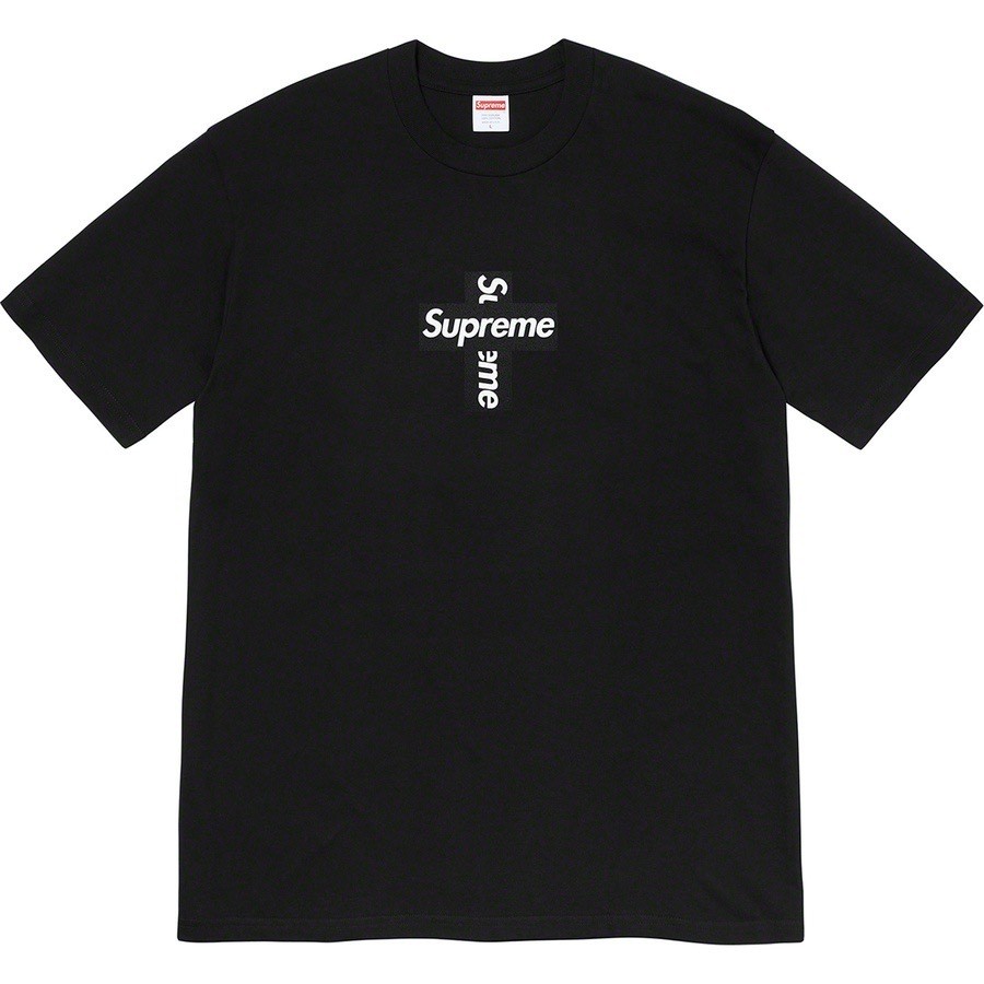 Supre 20FW Cross Box Logotipo Tee Camiseta Manga Curta | Shopee Brasil