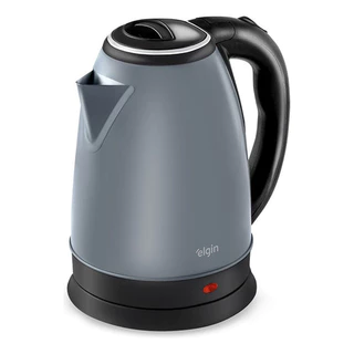 Chaleira Inox Cinza 1,8L Jarra Sem Fio Desligamento Automático 1.500W 220V Elgin