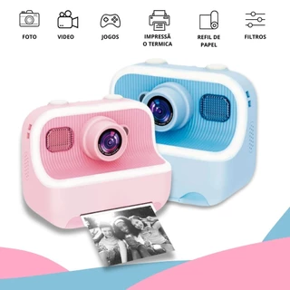 Camera De Impressão Instatânea Fotográfica Digital Full hd Click Zoop Infantil