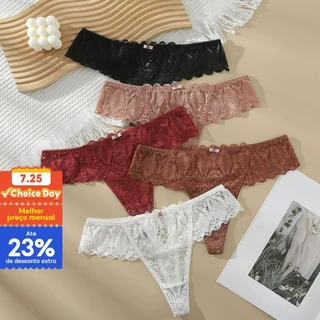 [Calcinha Feminina De Renda Sexy Lingerie T-back G-String Multicolor