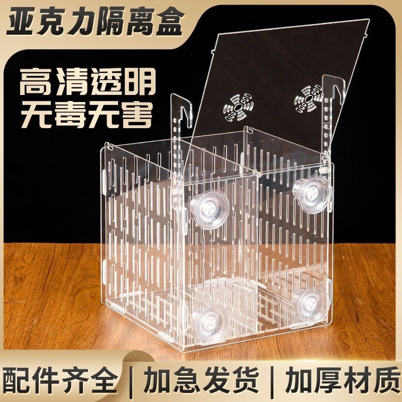 Caixa de isolamento do tanque de peixes acrílico transparente branco preto Multi-função tartaruga fritar caixa de reprodução peixe adulto dedicado Multi-grade