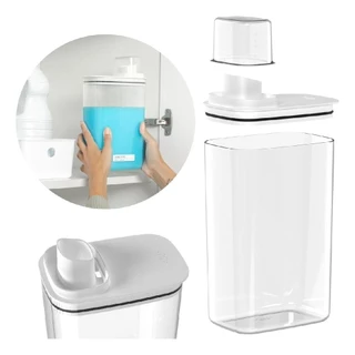 1 Pç Lavagem de grande capacidade Lavagem de Pó Lavagem de Pó de Sabão Líquido Amaciador de Pó de Armazenamento Caixa de Pó de Substituição Sub-garrafa 1300ML