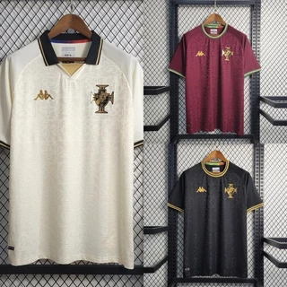 Vasco Jersey 23-24 Camisa De Futebol Preta Bege Vermelha