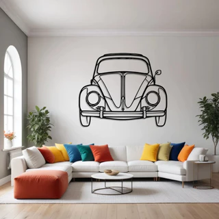 Quadro Decorativo Fusca Mdf Preto Varios modelos Fantásticos Por fusca