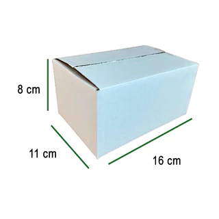 Kit 50 Caixas de papelão branca 16X11X8 cm sedex correio transporte