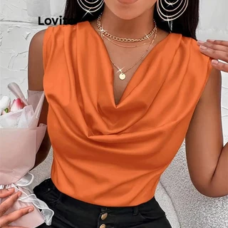 Lovito Regata básica lisa casual para mulheres LNL67064