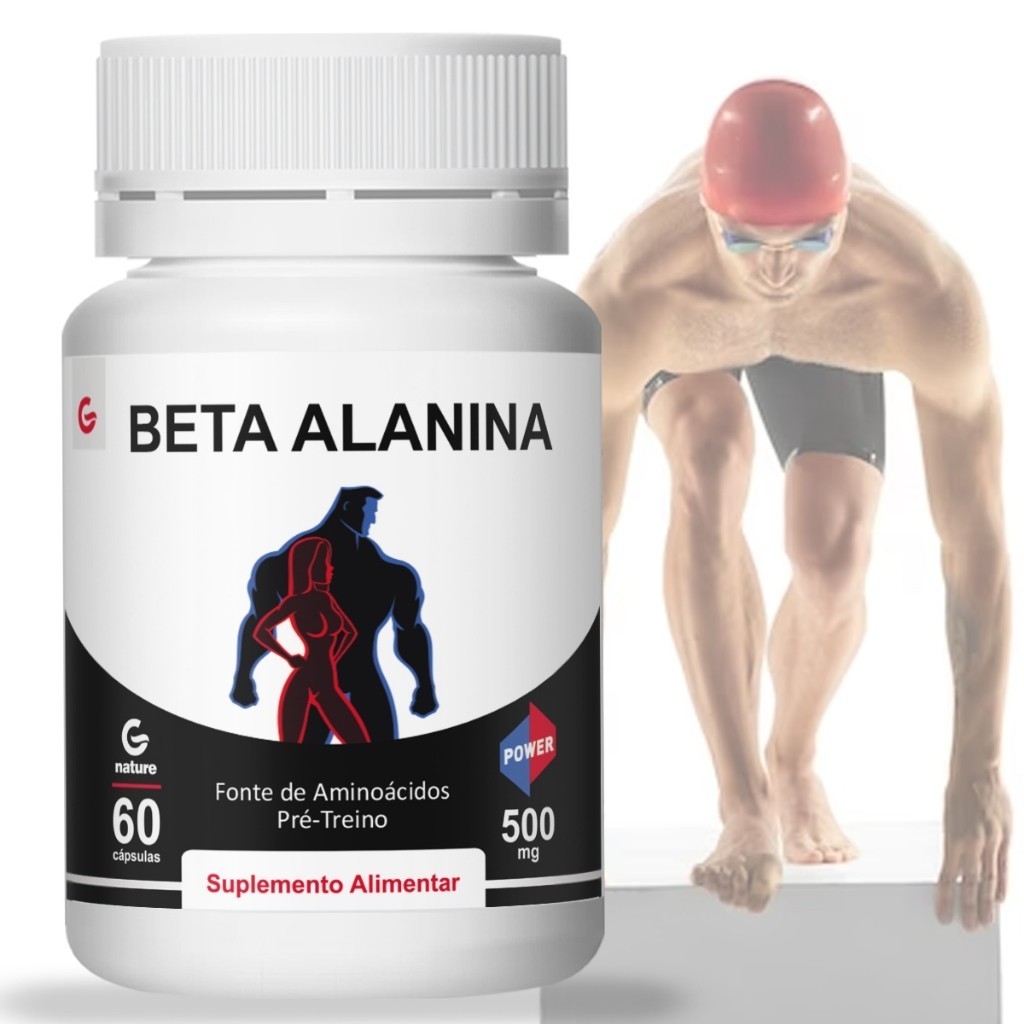 Beta Alanina 60 cápsulas 500mg Envio Imediato