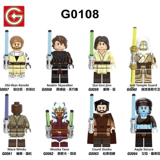 Compatível com Lego Star Wars Temple Guard Count Dooku Anakin Obiwan Montado Blocos de Construção Minifigura Brinquedos