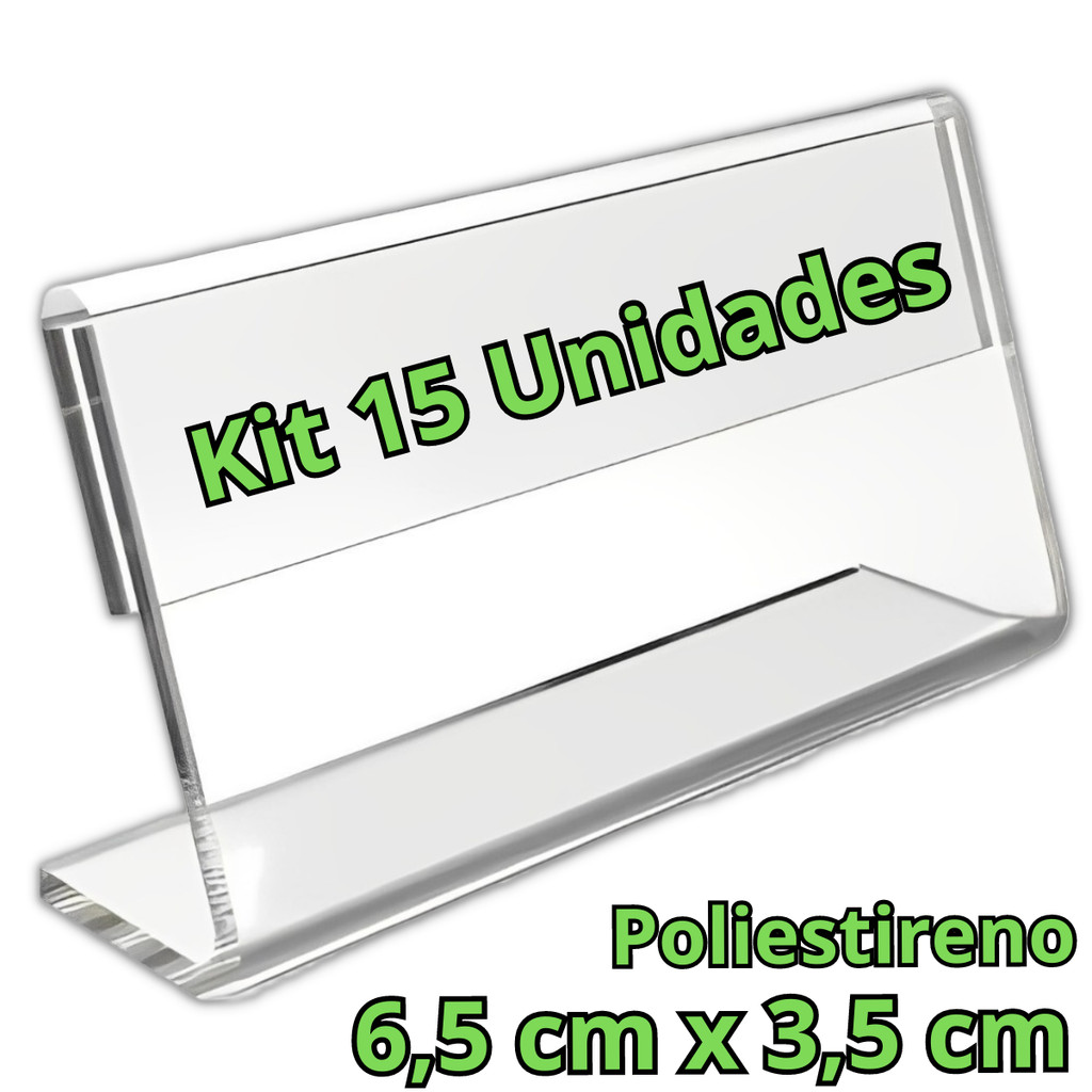 Plaquinha De Preço Poliestireno 3,5x6,5 15 unidades