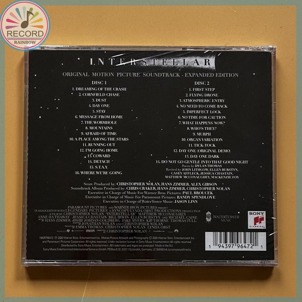 Hans Zimmer Interstellar Soundtrack Original 2CD Album [Lacrado