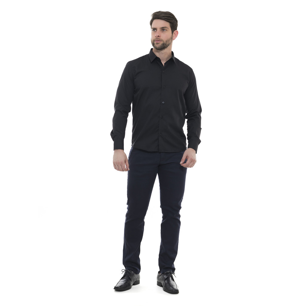 KIT Masculino peças- Calça Sarja Esporte Fino Azul Marinho e