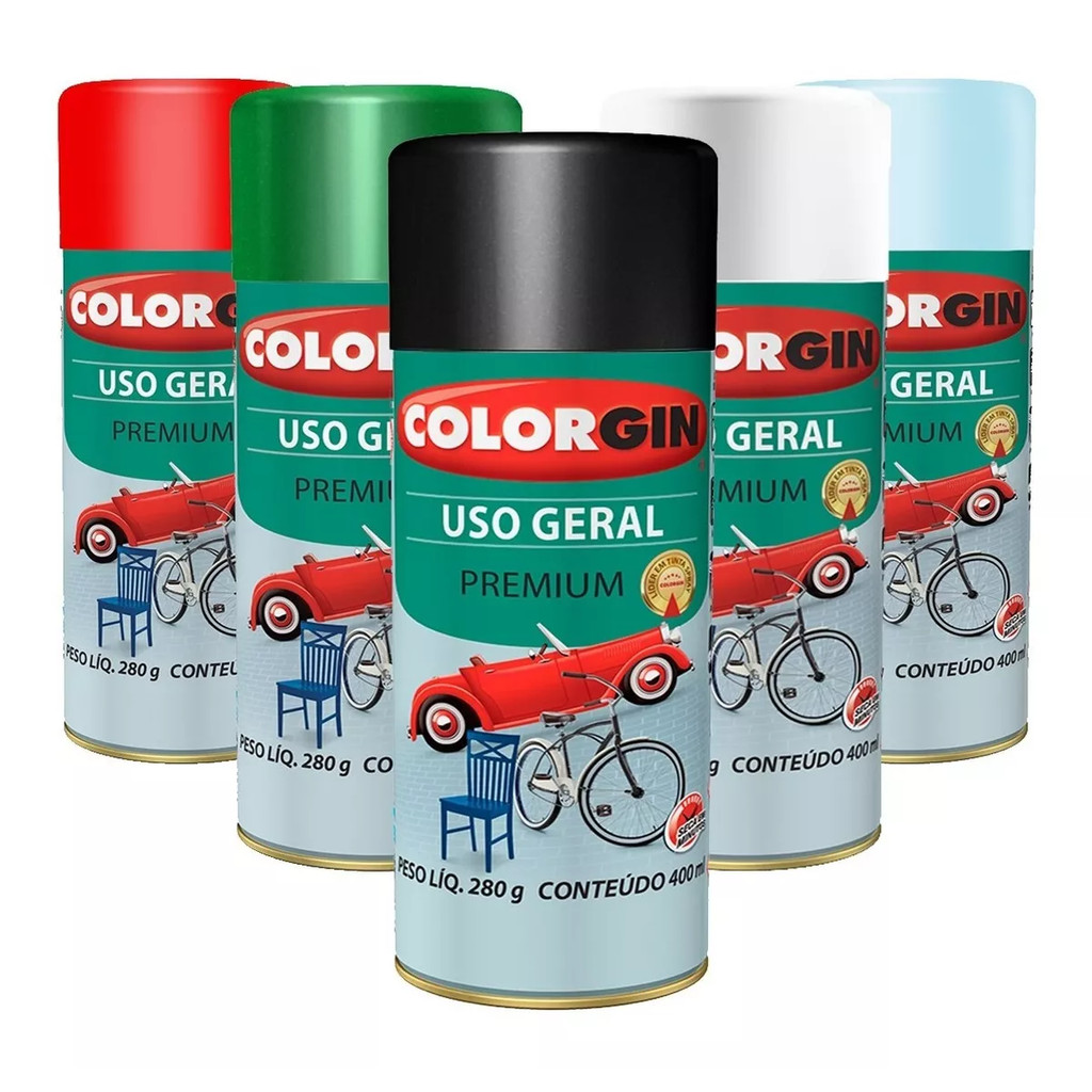 Tinta Spray Para Bicicleta 400ml - Colorgin - V0101 | Shopee Brasil