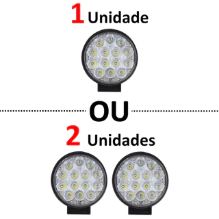 Kit Farol De Milha Auxiliar 14 Leds 42w 12v/24v Redondo MINI Fino Off-Road 6000k Universal em Oferta na Shopee