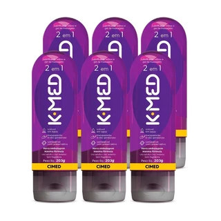 Kit 6 unidades - Gel Lubrificante Íntimo K-med 2 Em 1 200ml em Oferta na Shopee