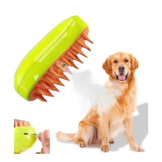 Escova Elétrica a Vapor Para Massagem e Desembaraço de Pelos de Cachorro e Gatos - Removedor de Pelos Soltos -WYL em Oferta na Shopee