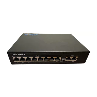 Switch POE 8p 10/100 O-Tech HOE3038 + 2p 10/100 UpLink 15,4w