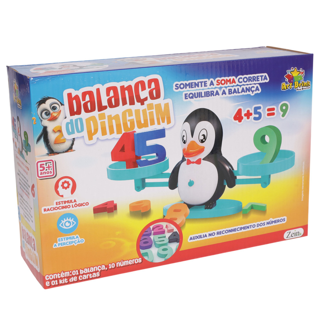 Brinquedo Educativo Balança Pinguim Jogo De Matemática Art | Shopee Brasil