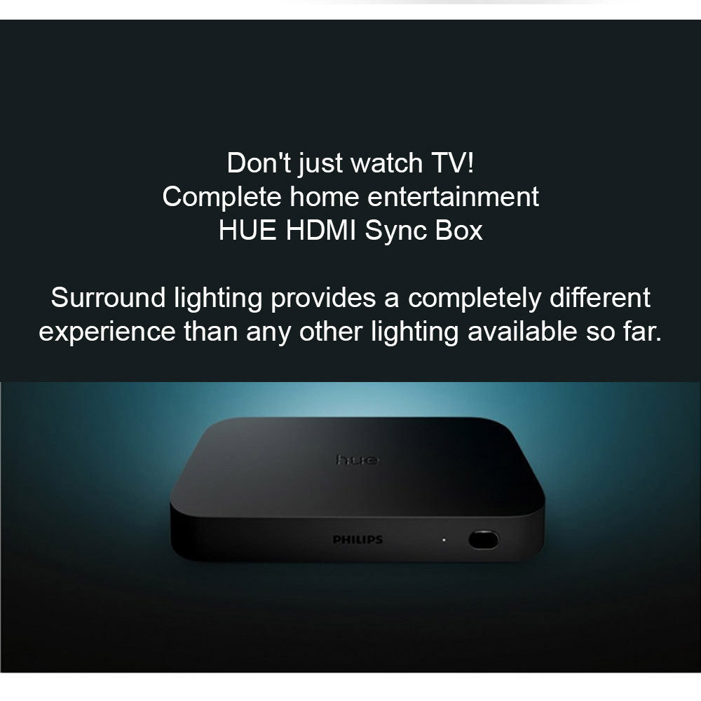Philips Hue Play HDMI Sync Box to control your Home Surround